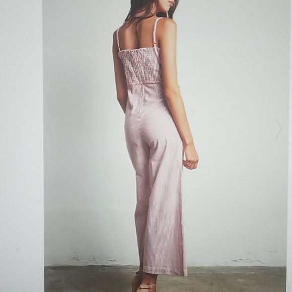 Stripe Smocking Back Jumpsuit - Picture 4 of 8